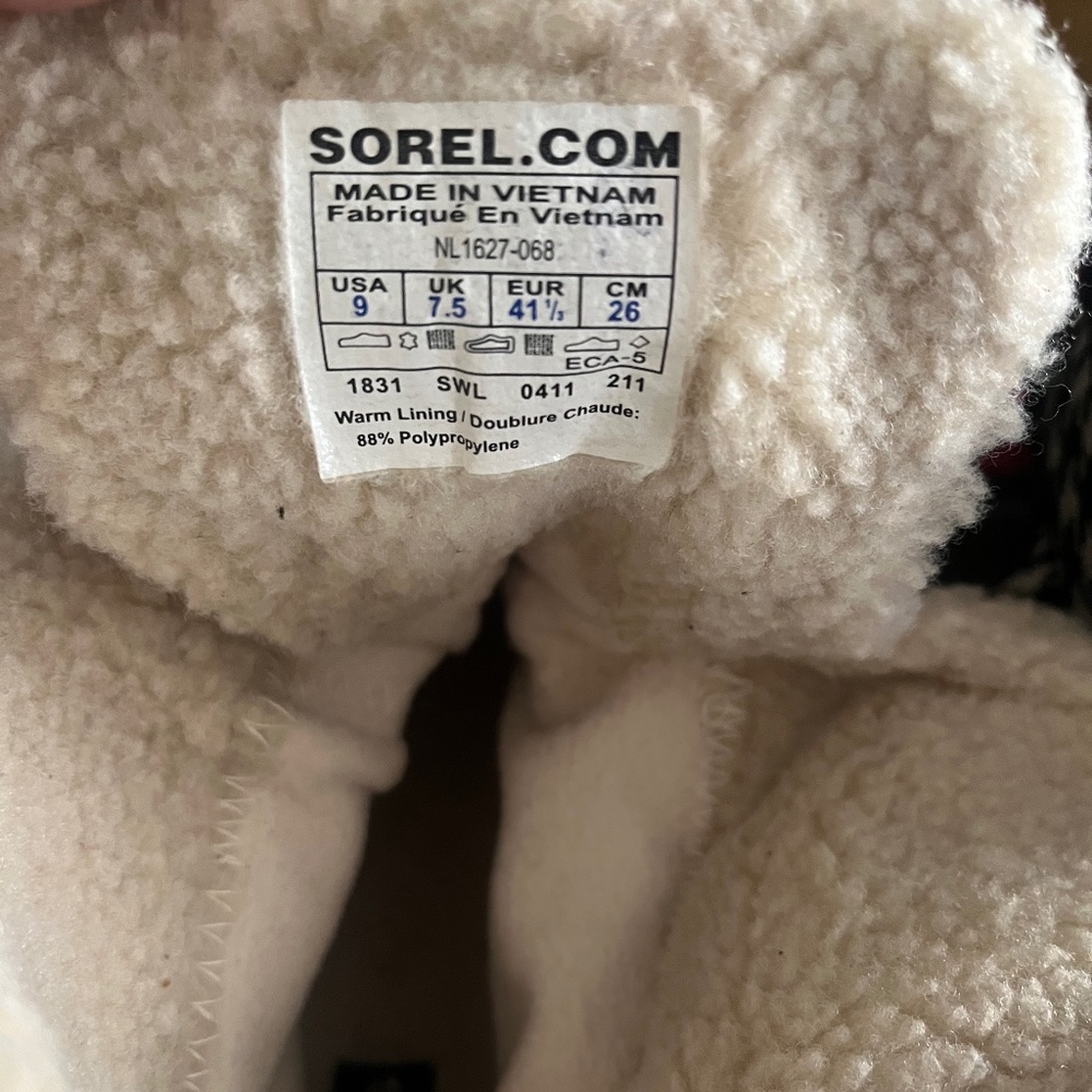 Sorel Tivoli Houndstooth Waterproof Winter Boots Sz. 9 fits like an 8.5 - Picture 3 of 7